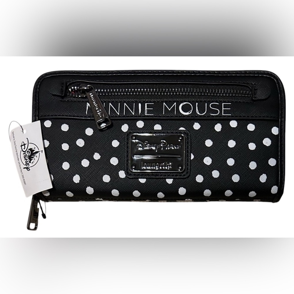Loungefly Black and White Minnie Polka Dot Wallet Big Size NWT
